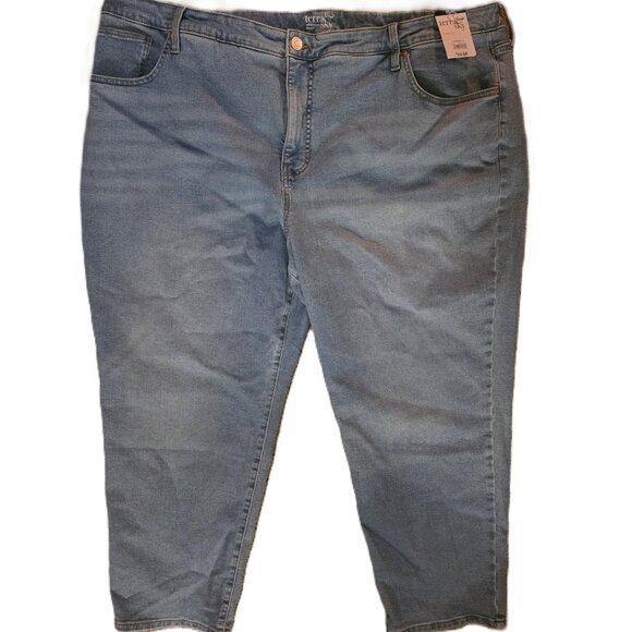TERRA & SKY WOMENS JEANS PLUS SIZE 26W PETITE NWT STRAIGHT LEG - Picture 4 of 6